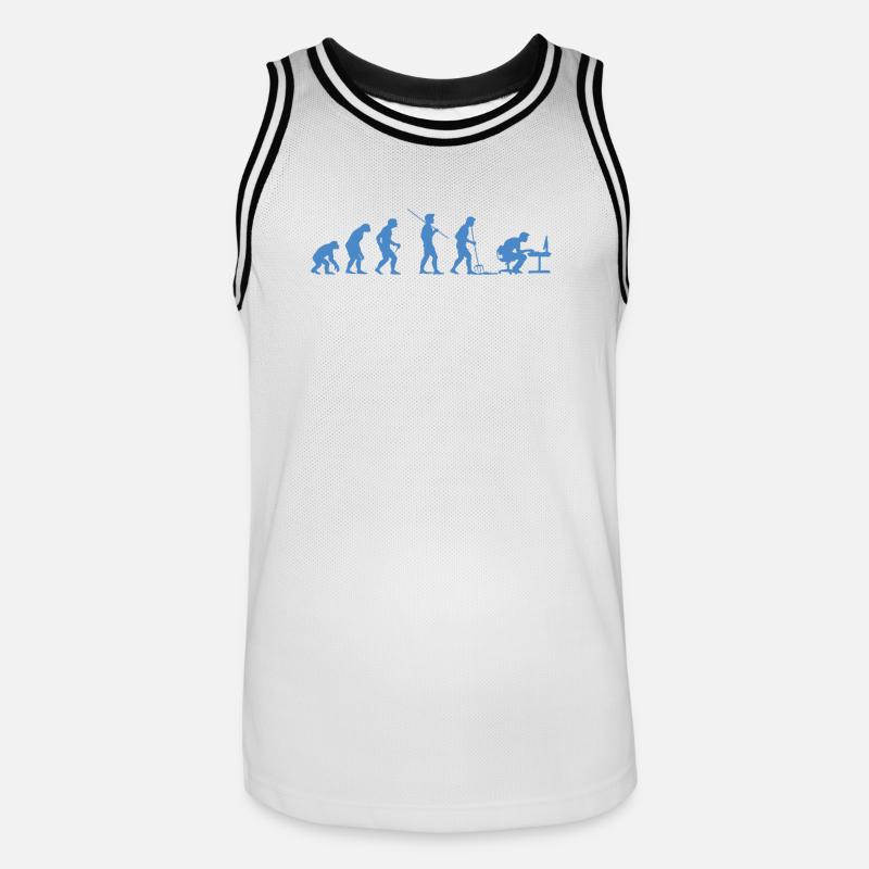 Programmierer Evolution Informatiker Entwickler - Männer Basketball-Trikot - Weiß/Schwarz