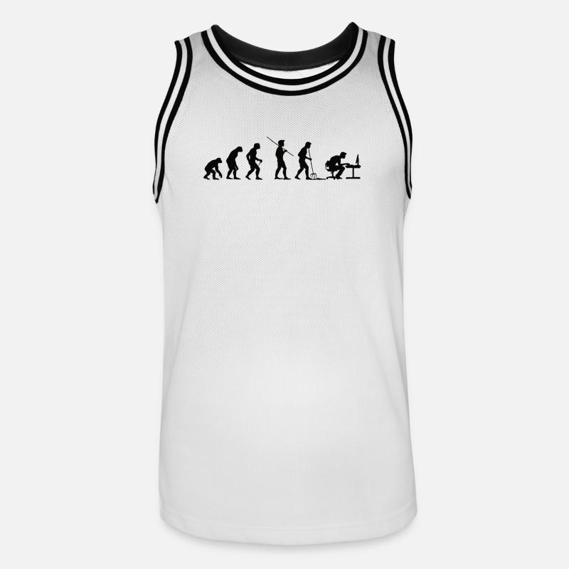 Programmer Evolution Computer Scientist Developer - Men's Basketball Jersey - white/black