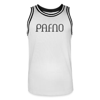 Pafno Nom de garçon - Maillot de basket Homme - blanc/noir - Devant - AI Model Male 185 dark (185cm)
