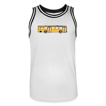 Busfahrer Bus Omnibus Kraftfahrer Schulbus (25) - Männer Basketball-Trikot - Weiß/Schwarz - Vorne - AI Model Male 185 dark (185cm)