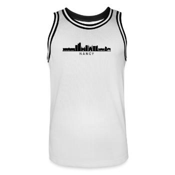 Skyline Nancy - Männer Basketball-Trikot - Weiß/Schwarz - Vorne - AI Model Male 185 dark (185cm)
