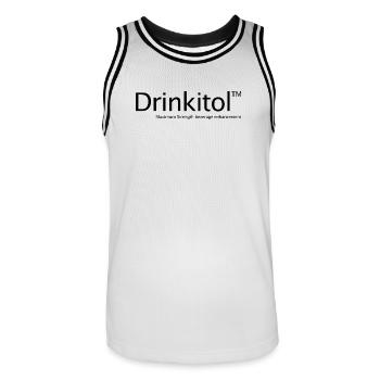 Buvez Drogues Buvez tout, buvez tout, buvez tout, buvez - Maillot de basket Homme - blanc/noir - Devant - AI Model Male 185 dark (185cm)