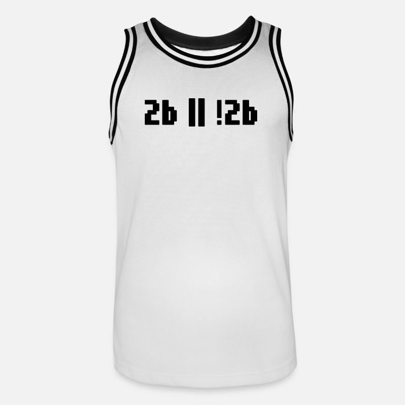 2b ou pas 2b – Programmeur de Shakespeare Hamlet - Maillot de basket Homme - blanc/noir
