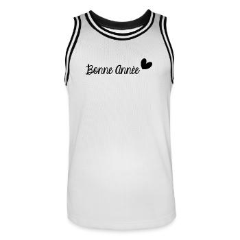 BONNE ANNEE. SAINT SYLVESTRE. NOUVELLE ANNÉE - Maillot de basket Homme - blanc/noir - Devant - AI Model Male 185 dark (185cm)