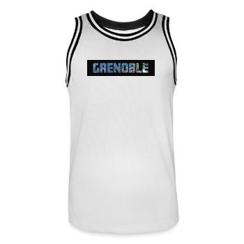 Grenoble - Maillot de basket Homme - blanc/noir - Devant - AI Model Male 185 dark (185cm)