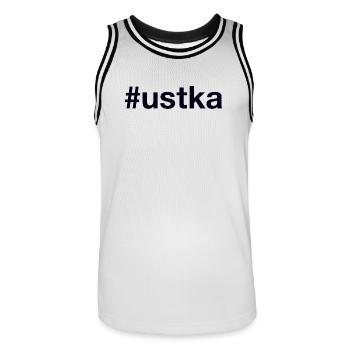 Ustka Polska Polen - Männer Basketball-Trikot - Weiß/Schwarz - Vorne - AI Model Male 185 dark (185cm)