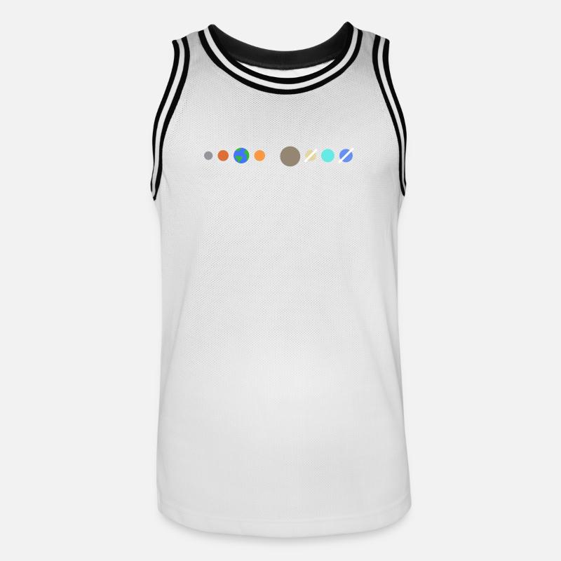 Solar system planets - Men's Basketball Jersey - white/black