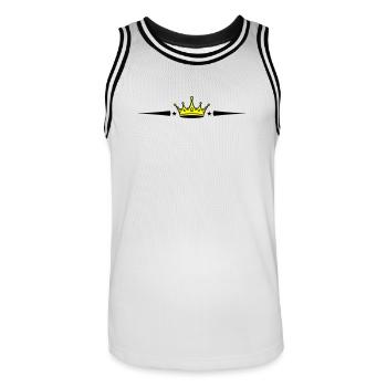 Crown Element - Men's Basketball Jersey - white/black - Front - AI Model Male 185 dark (185cm)