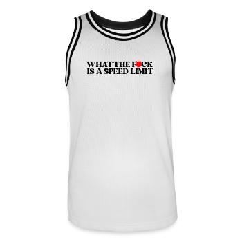 Auto  - Männer Basketball-Trikot - Weiß/Schwarz - Vorne - AI Model Male 185 dark (185cm)