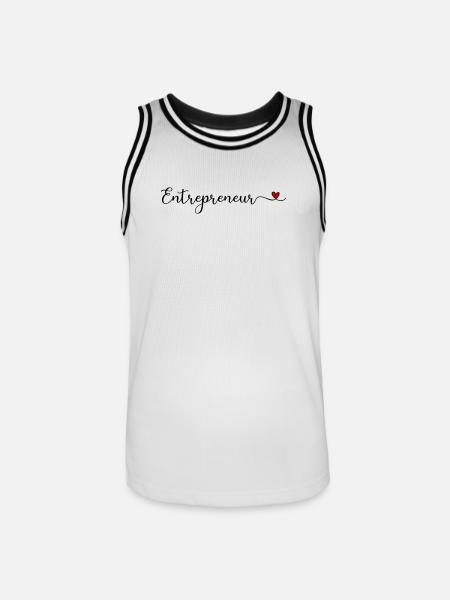entrepreneur - Maillot de basket Homme - blanc/noir