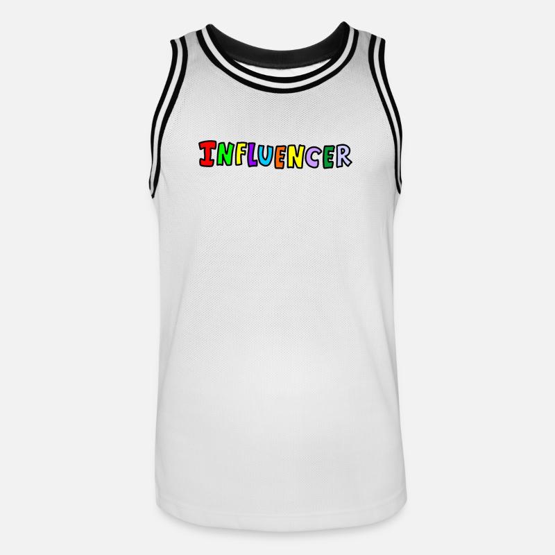 Influencer - Maglia da basket per uomo - bianco/nero