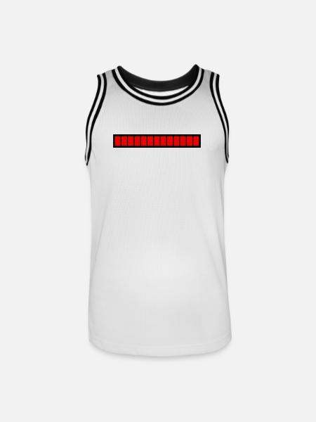 Rectangle loading bar Black Red (100%) - Men's Basketball Jersey - white/black