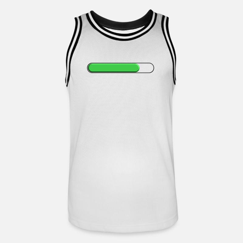 Jauge moyenne Vert (trois quart) - Maillot de basket Homme - blanc/noir