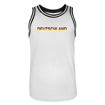 Germany Design - Men's Basketball Jersey - white/black - Front - AI Model Male 185 dark (185cm)