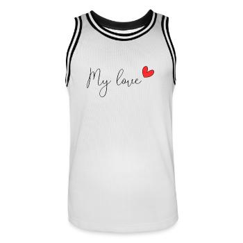 CHRISTMAS. YEAR. ANNIVERSARY. RETIREMENT. DAD. MAMAM. - Men's Basketball Jersey - white/black - Front - AI Model Male 185 dark (185cm)
