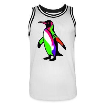 Pingouin - Maillot de basket Homme - blanc/noir - Devant - AI Model Male 185 dark (185cm)