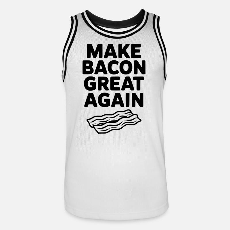 Make Bacon Great Again - Men's Basketball Jersey - white/black