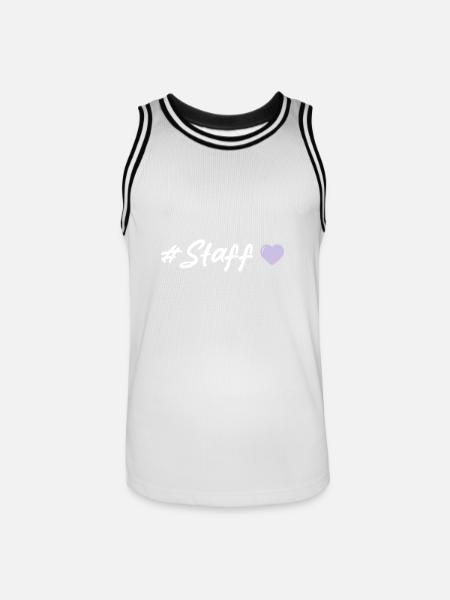Staff Heart - Men's Basketball Jersey - white/black
