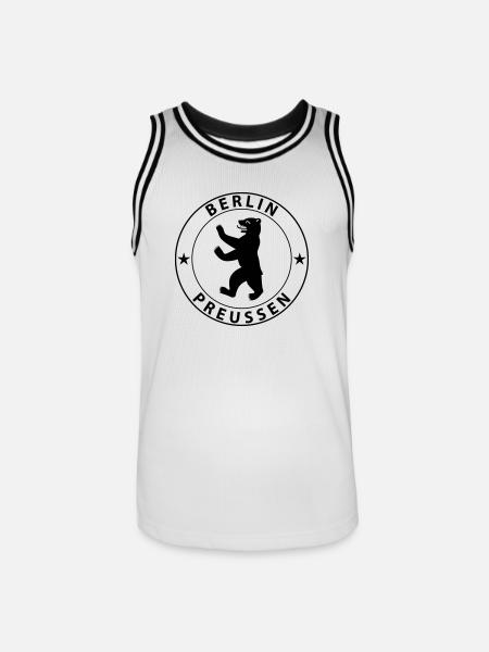 Berlin - Männer Basketball-Trikot - Weiß/Schwarz