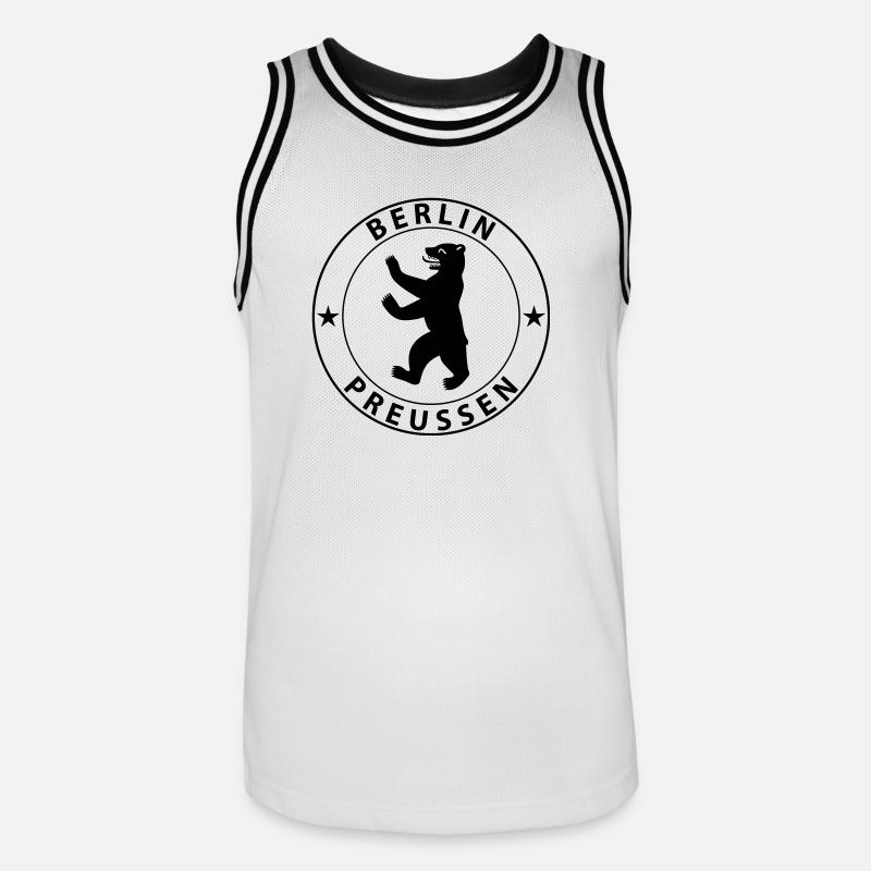 Berlin - Männer Basketball-Trikot - Weiß/Schwarz