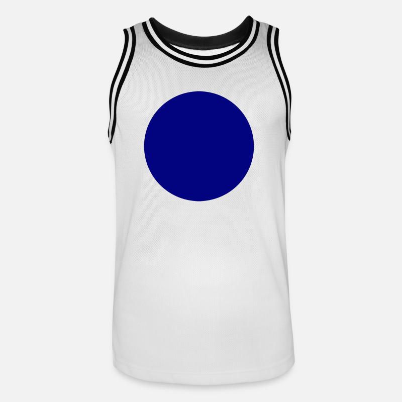 cerchio blu - Maglia da basket per uomo - bianco/nero
