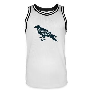Rabe - "Silhouette" - Männer Basketball-Trikot - Weiß/Schwarz - Vorne - AI Model Male 185 dark (185cm)