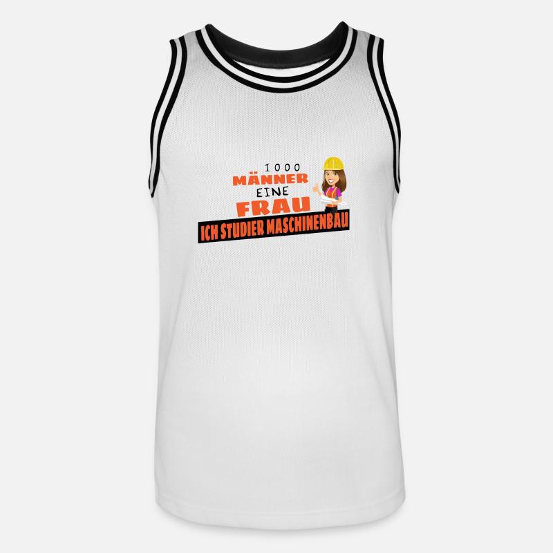 Student Studieren Studium Prokrastination Geschenk - Männer Basketball-Trikot - Weiß/Schwarz