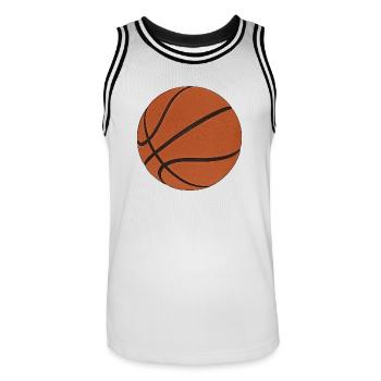 basket-ball - Maillot de basket Homme - blanc/noir - Devant - AI Model Male 185 dark (185cm)