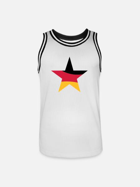 star_germany - Männer Basketball-Trikot - Weiß/Schwarz