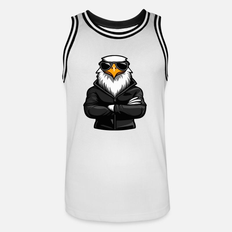 Adler Eagle Comic - Men's Basketball Jersey - white/black