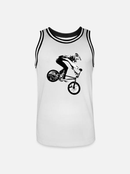 bmx - Maillot de basket Homme - blanc/noir