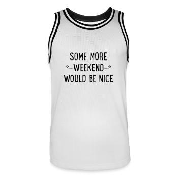 Some more weekend would be nice - Maillot de basket Homme - blanc/noir - Devant - AI Model Male 185 dark (185cm)