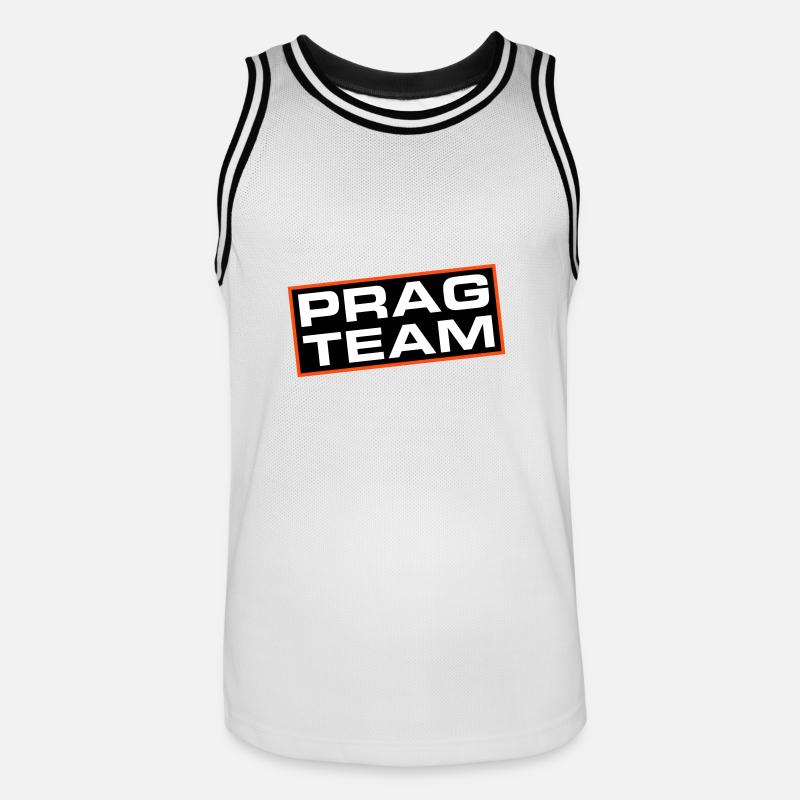 L’équipe de Prague - Maillot de basket Homme - blanc/noir