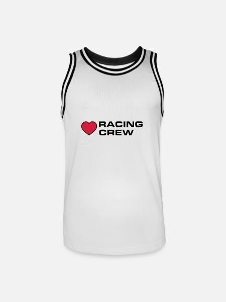 Équipage de course - Maillot de basket Homme - blanc/noir