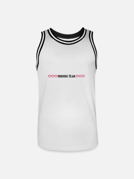 Running Team herzchen - Männer Basketball-Trikot - Weiß/Schwarz