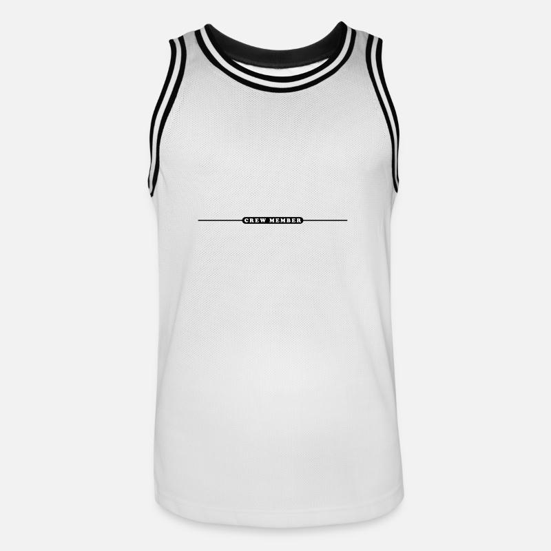Membre d’équipage - Maillot de basket Homme - blanc/noir