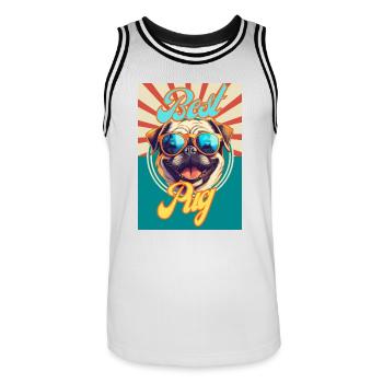Dog Dog Lover Dog Walk Dogs Four-legged Puppy - Men's Basketball Jersey - white/black - Front - AI Model Male 185 dark (185cm)