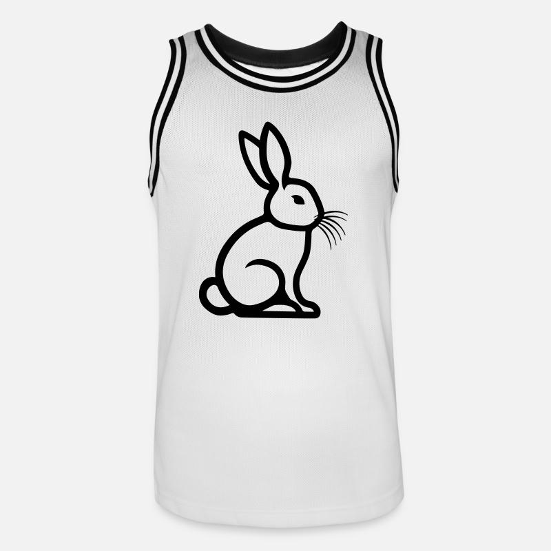 Easter Bunny Symbol Easter - Men's Basketball Jersey - white/black