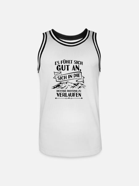 ...in die richtige Richtung verlaufen - Geschenk - Männer Basketball-Trikot - Weiß/Schwarz