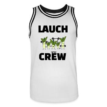 Lauch Crew Eine Gang aus Lauchs - Männer Basketball-Trikot - Weiß/Schwarz - Vorne - AI Model Male 185 dark (185cm)
