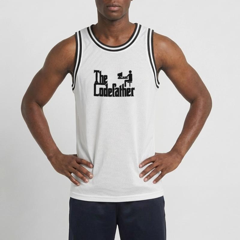 The Codefather Programmer PC Coding Gift Men's Basketball Jersey