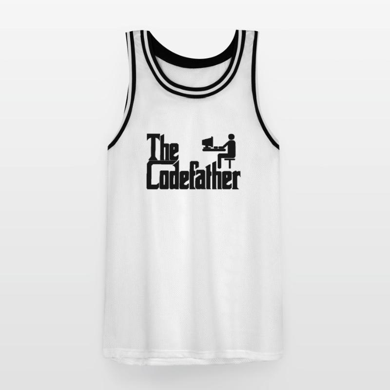 Le cadeau de codage PC Codefather Programmer Maillot de basket Homme