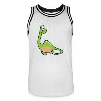 Dinosaures enfants Dino - Maillot de basket Homme - blanc/noir - Devant - AI Model Male 185 dark (185cm)