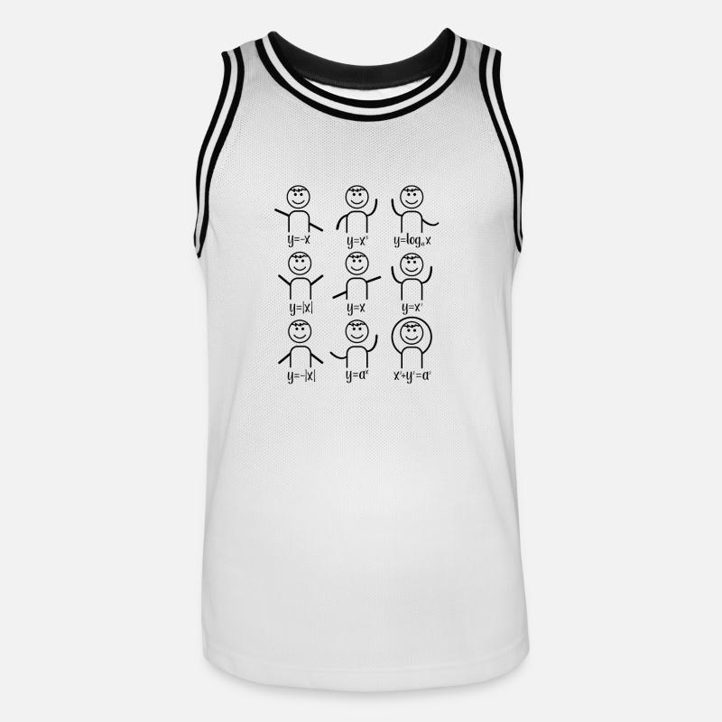 Professeur de maths algèbre danse maths - Maillot de basket Homme - blanc/noir