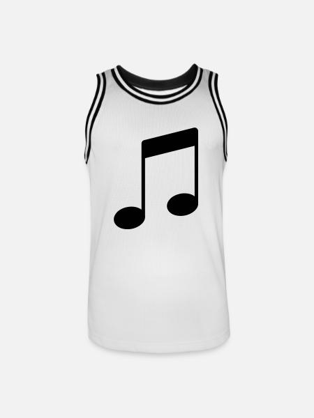 note_icon - Men's Basketball Jersey - white/black