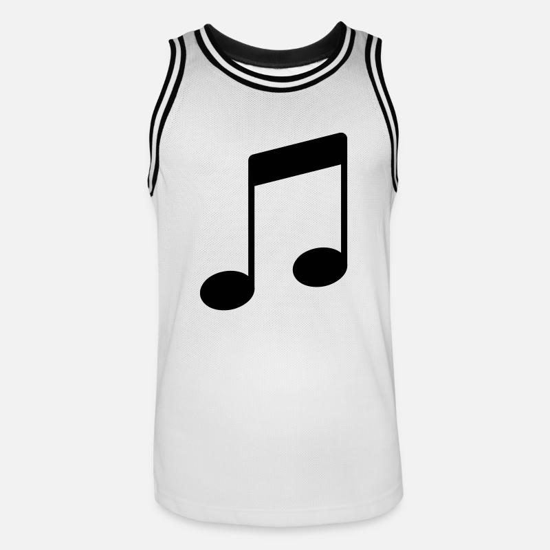 note_icon - Men's Basketball Jersey - white/black