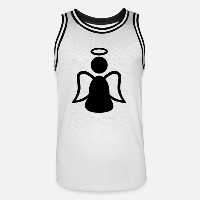Engel - Männer Basketball-Trikot - Weiß/Schwarz