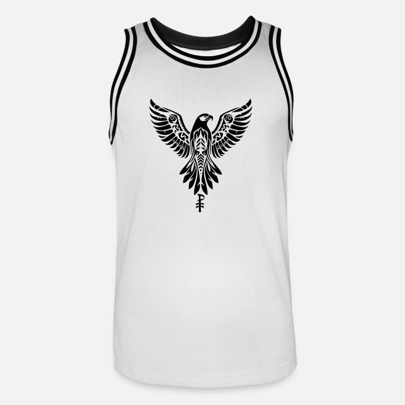 Emblem eines Raubvogels oder Adlers - Männer Basketball-Trikot - Weiß/Schwarz