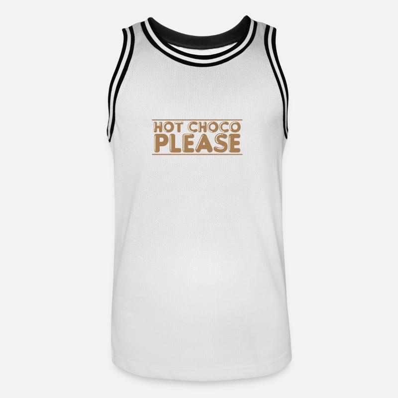 Hot Choco Please Candy Cocoa - Maillot de basket Homme - blanc/noir