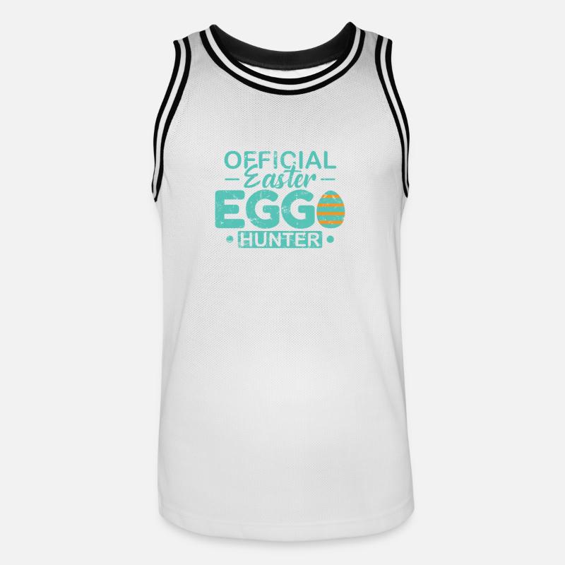 Official Easter Egg Hunter Osterhase - Männer Basketball-Trikot - Weiß/Schwarz